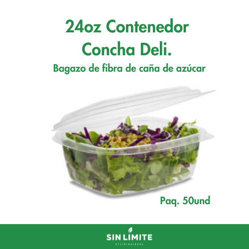 24oz Contenedor Concha 